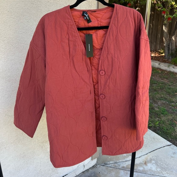 Lulus Rusty Rose Quilted Jacket - Picture 5 of 5